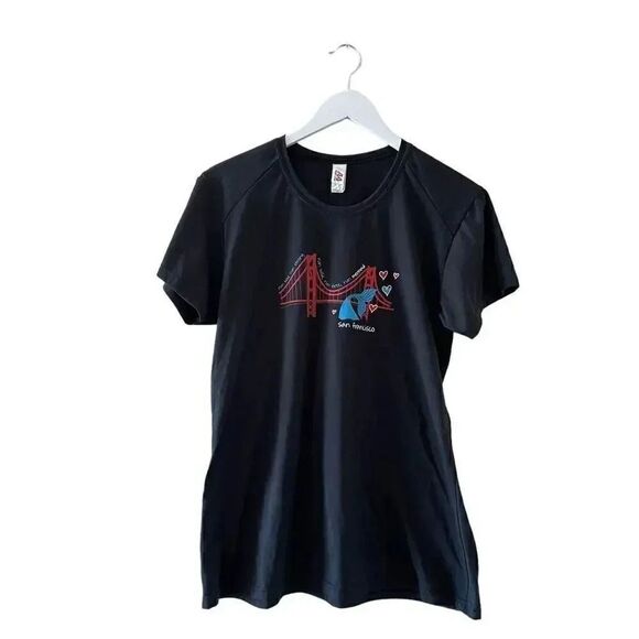 San Francisco Golden Gate Bridge Black Short Sleeves t-Shirt L # 1213 - Picture 1 of 13